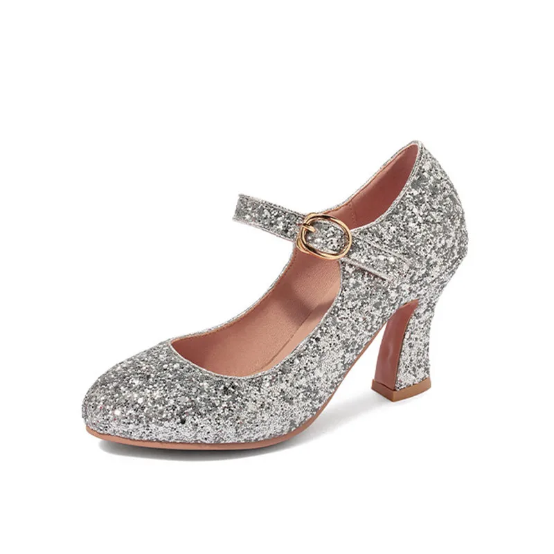 glitter mary jane heels