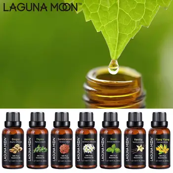 

Lagunamoon Pure Essential Oil 30ML 1OZ Tea Tree Massage Humidifier Vanilla Lemon Peppermint Grapefruit Pine Needles Oil