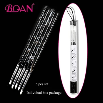 

BQAN 5 Pcs/Set Nail Art Carving Brush Pen Micro Small Silicone Head Brush Nail Art Dotting Rubber Brushes Tool Manicure Art Tool
