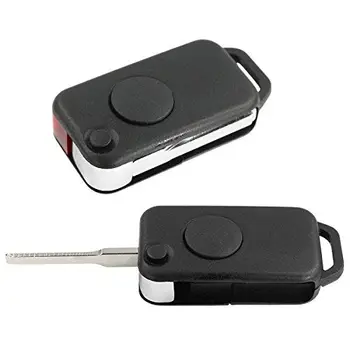 

Carcasa Llave Carcasa Mando Negro 1 Botón y hoja virgen Fijación plegable Mercedes Benz Clase A B C E S chiavit rodillos concha