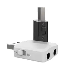 USB Bluetooth 5,0 передатчик для ТВ 3,5 мм Мини Автомобильный Bluetooth приемник AUX Стерео музыка с изменяющимся переключателем беспроводной адаптер