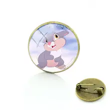  Disney Fawn Bambi Brooch Creative Design Cabochon Glass Pin Brooch Gift Men's And Women's Brooch Jewelry 