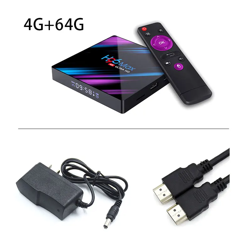 4G 64G Set top TV Box 4G DDR3 USB 3,0 Bluetooth 4,0 Android 9,0 9 оs 4K 4096x2160 H96 Смарт пятиядерный ГП Mali-450 RK3318 GPU 2,4 г/5G - Цвет: 4G 64G
