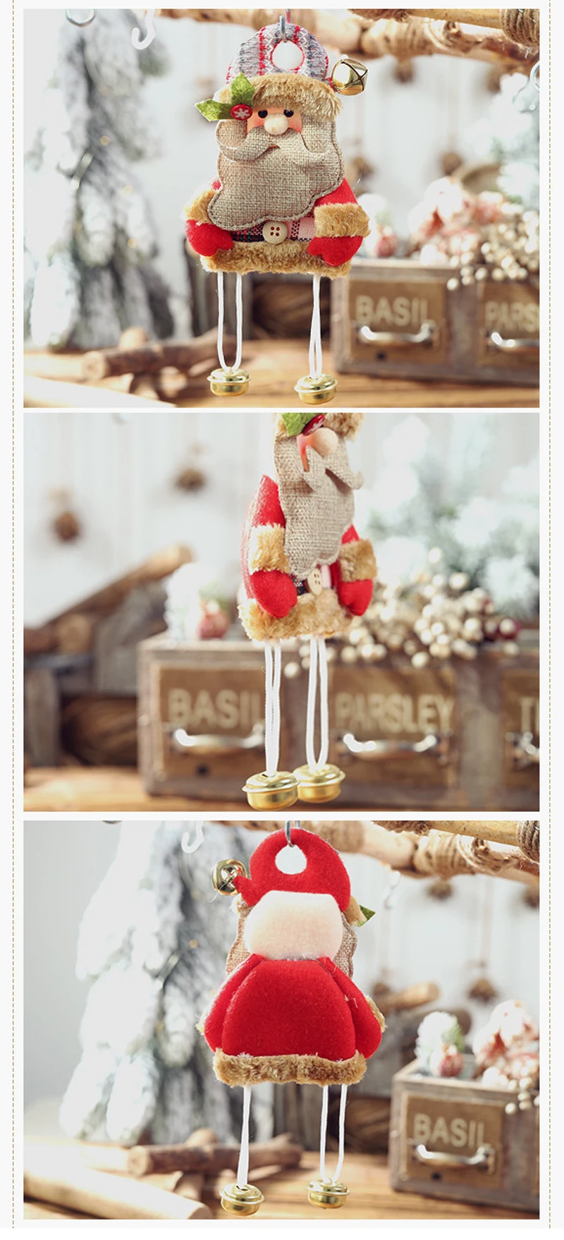 Новогодний Декор Санта Снеговик олень кулон в форме куклы украшения рождественские украшения для дома Noel кукла Navidad подарки для детей