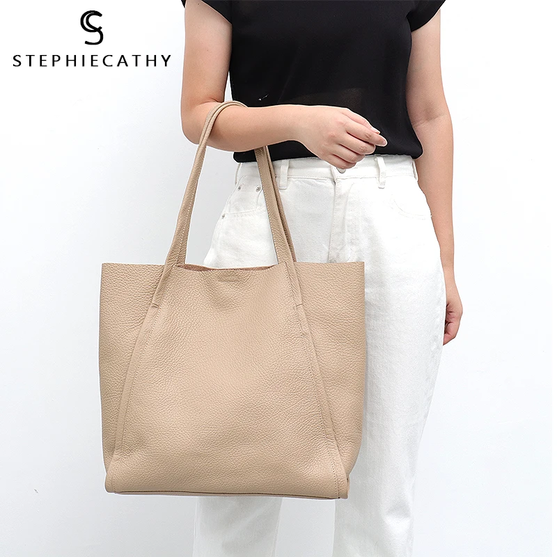 SC роскошная кожаная сумка для женщин большая тоут дизайнерская брендовая на