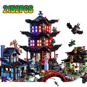 

In Stocks Lepinblock Ninjagoed Temple of Airjitzu Compatible Lepining Building Blocks 70751 70618 for Boys and Girls Gifts