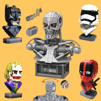 

New Super Heroes Bust Series Batman Joker Terminator T-800 MOC-20570 Fit Lepinings Technic Robot Building Blocks Bricks Toy Gift