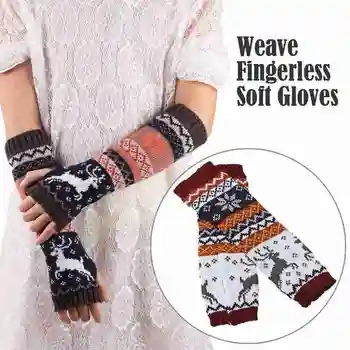 

1 Pair Autumn Winter Arm Wrist Sleeve Women Knit Gloves Fashion Long Half Winter Mittens Hand Warmer Girls