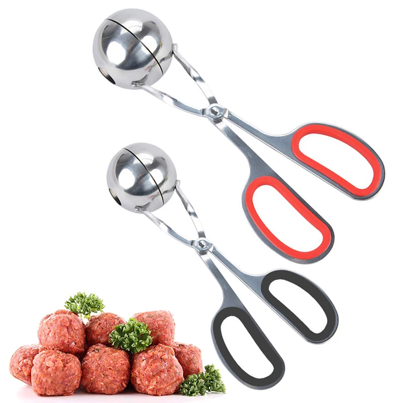2 Pcs Stainless Steel Meat Ballers, Nonstick Meatball Scoop Ball Maker