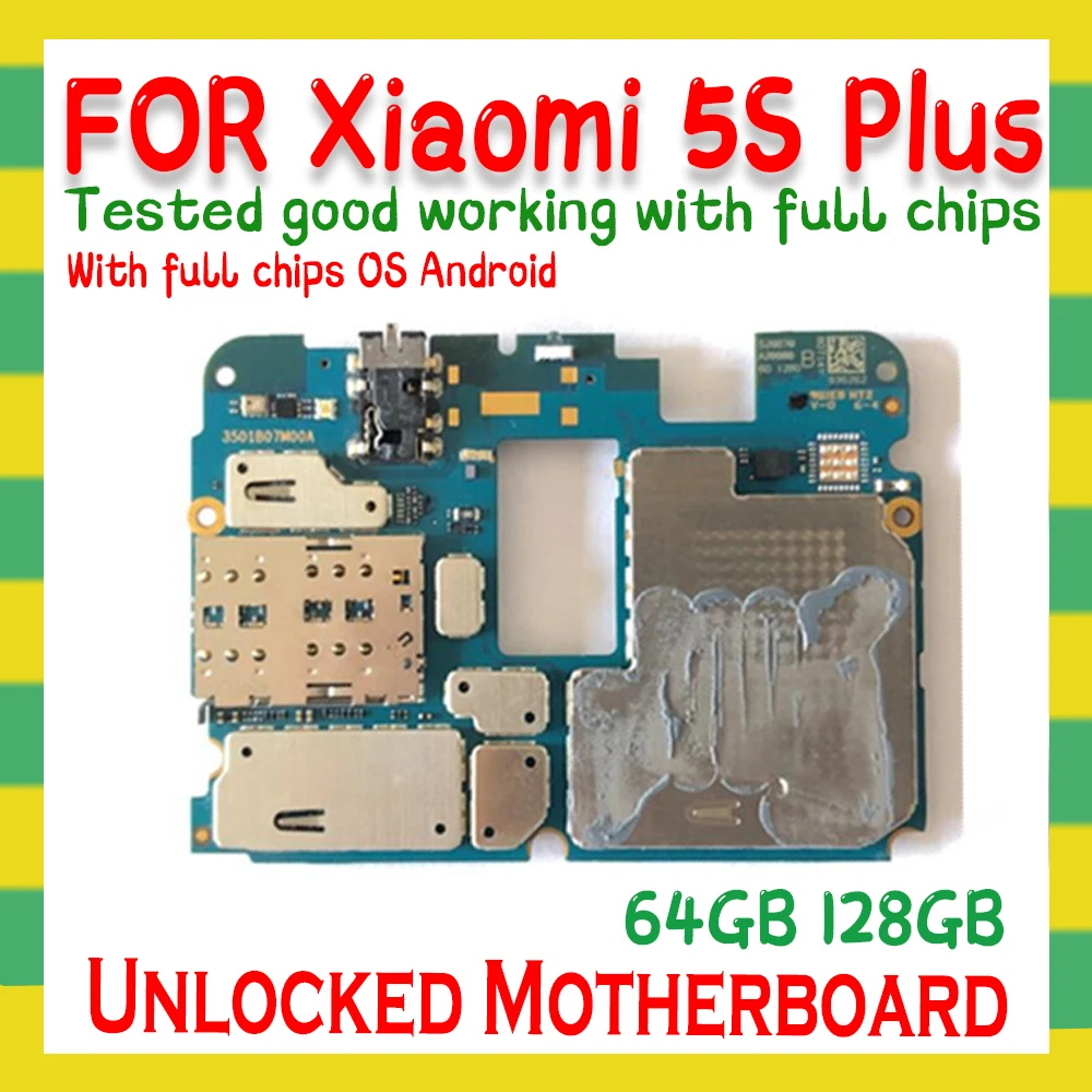Хорошо протестированная материнская плата Xiaomi Mi 5S Plus 4 + 64 ГБ 6 128 полная логическая