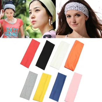 

Solid Yoga Hairband Women Sweatband Sports Tennis Nonslip Headband Boho Hairband Elastic Running Headwrap Hair Accessories