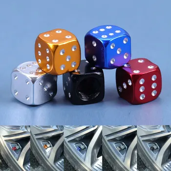 

4PCS AUTO Tire Accessories Aluminum Alloy Car-styling Dice Dust Valve Caps Motorcycles Electric Cars Tire Valve Dust Cap