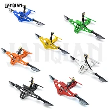 Мотоцикл Регулируемый угол заднего номерного знака держатель кронштейн с светодиодный светильник универсальные аксессуары для всех моделей