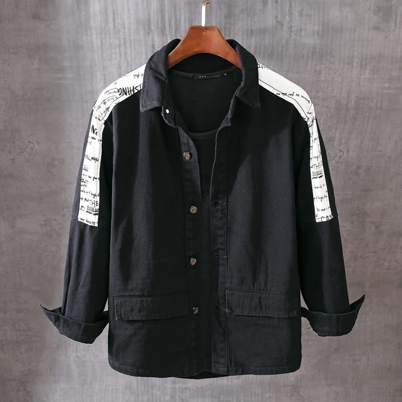 Fashion Men Jackets Khaki Color Spliced Designer British Style Casual Denim Smart Long Coats High Quality Chaqueta | Мужская одежда