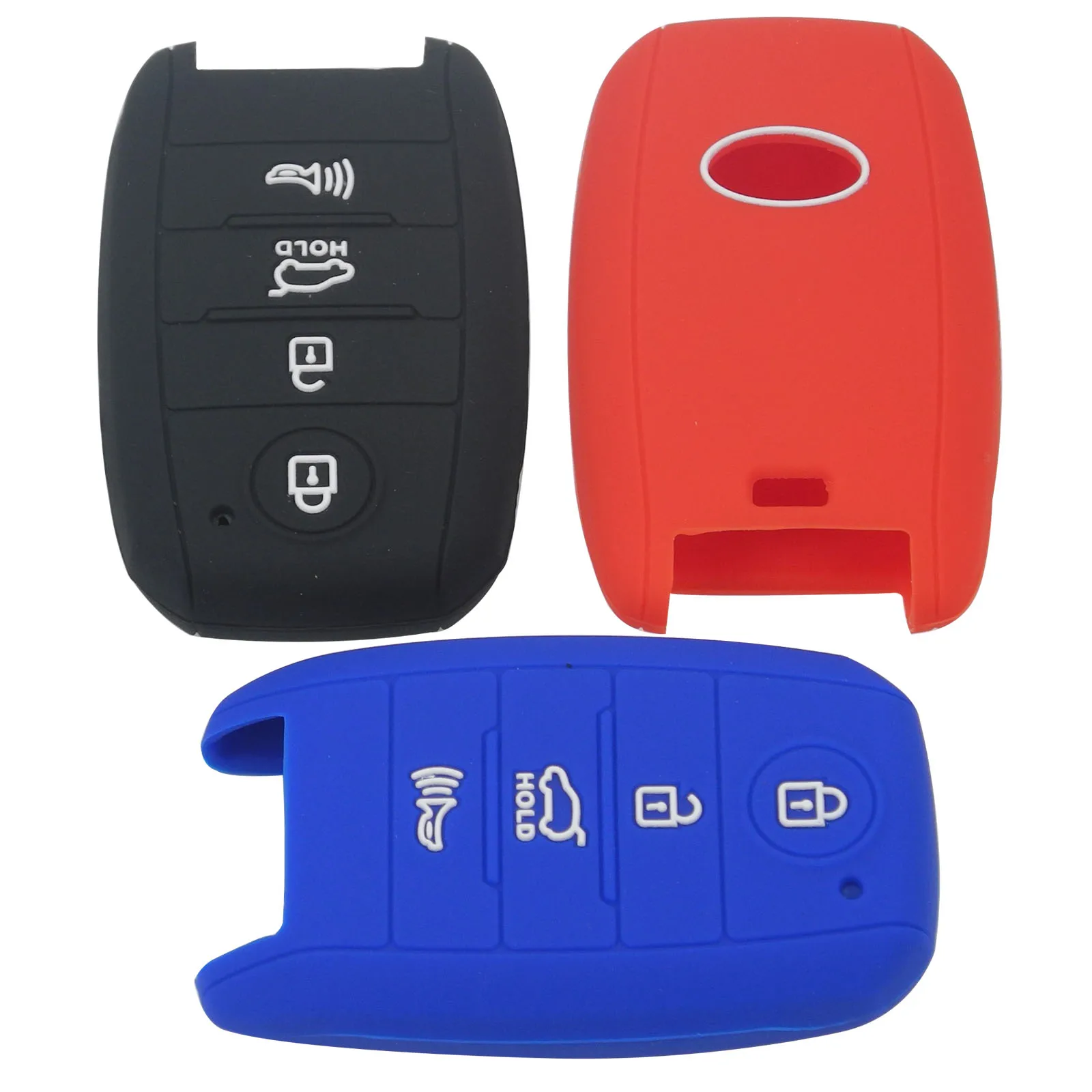 

Car Key Skin Holder Protector For Kia Sorento Optima Forte Koup Soul Niro 4 Button Smart remote silicone case cover Shell