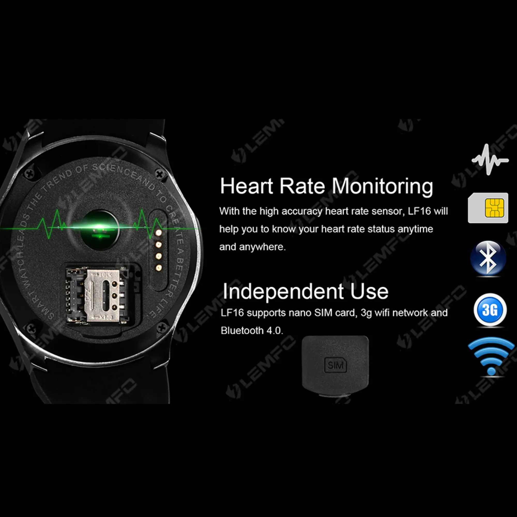 Torntisc LF16 1 39 дюймов 3g Смарт часы Поддержка Android gps WiFi SIM карта монитор сердечного