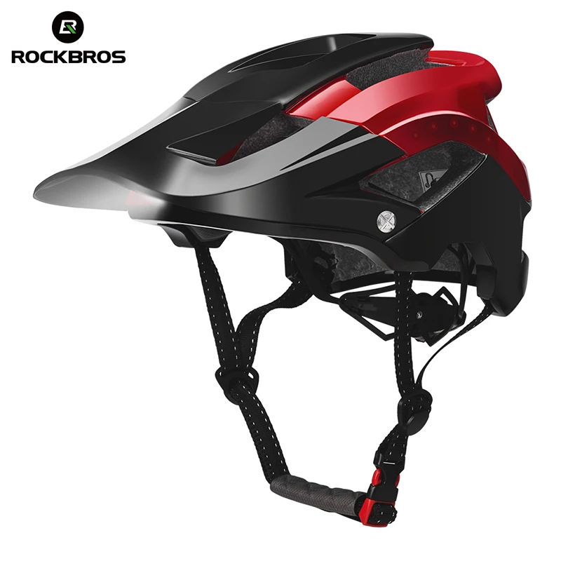 ROCKBROS Bike Headlamp Cycling Helmet Men Women Integrally-molded Bicycle Front Light Sports Safety MTB Cap | Спорт и развлечения