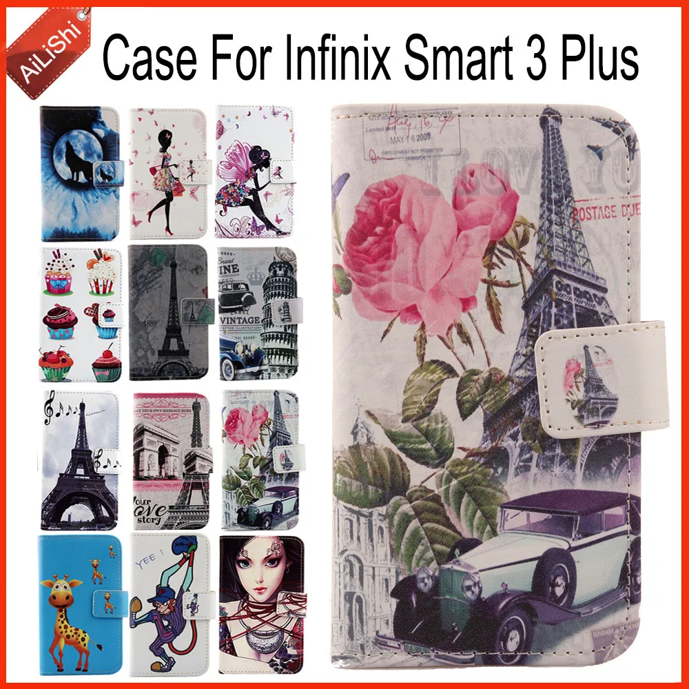 AiLiShi чехол для Infinix Smart 3 Plus роскошный флип-чехол из искусственной кожи с рисунком