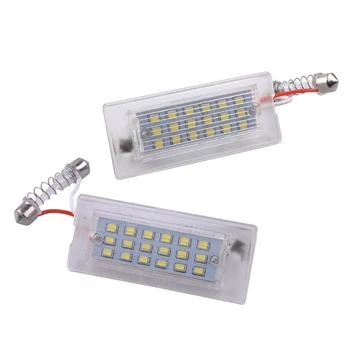

beler 1 Pair Clear LED License Plate Number Light Lamp Fit For BMW X5 E53 X3 E83 2003 2004 2005 2006
