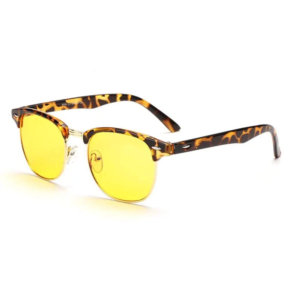 

Cyxus Blue Light Blocking Computer Glasses Semi-Rimless Browline Yellow Lens for Anti Eyestrain UV, Men/Women 8056