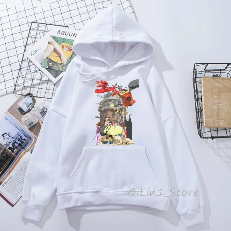 Totoro hoodies women Studio Ghibli Harajuku Kawaii Hoodie men Ullzang Cute Funny Anime Sweatshirts 90s Graphic Hoody unisex