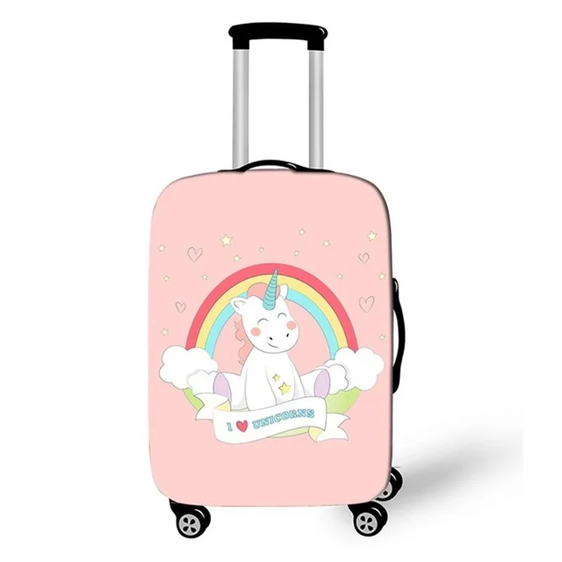 Kawaii животный чемодан защитный чехол утолщенный эластичный чемодан чехол применяется 18-32 дюймов женский водонепроницаемый для дорожных принадлежностей - Цвет: 18