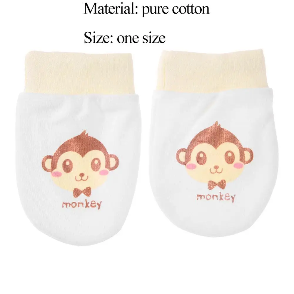 1pair B4 1/5 пар перчаток для новорожденных, зимние хлопковые перчатки, всесезонные мягкие защитные перчатки для детей, варежки для мальчиков и девочек с защитой от царапин - Цвет: 1pair B4