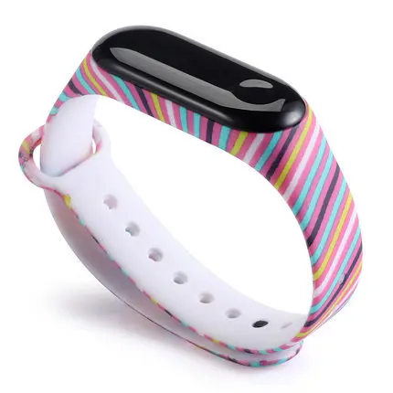 Graffiti style Strap For XiaoMi Mi Band 3 4 5 6 Silicone Wrist Strap For XiaoMi MiBand 6 sports strap for mi band 5 3 4 bracelet D38