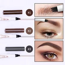Карандаш для бровей с четырьмя когтями, ручка для татуажа для бровей, водостойкая ручка для бровей, легко окрашивающая микро-вилка, жидкая подводка для бровей, карандаш