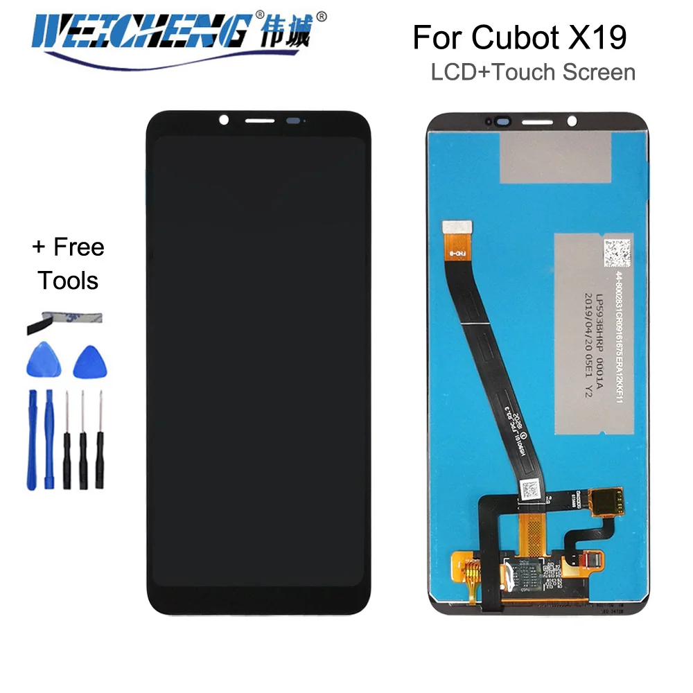 5,93 ''для Cubot X19 ЖК-дисплей+ кодирующий преобразователь сенсорного экрана в сборе Запчасти+ Инструменты