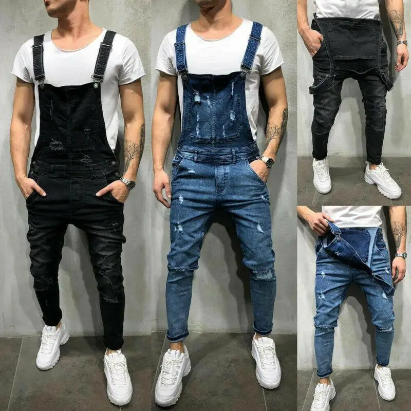 Men Ripped Denim Jeans Mens Fashion 