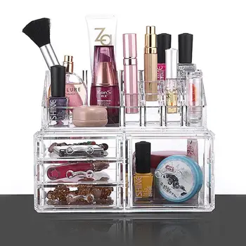 

Multi-layer Acrylic Cosmetic Storage Case Display Box Makeup Organizer Drawers NEW