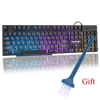 

Russian Keyboard Wired Gaming Keyboard 104 Keys Backlit Keyboards Waterproof Gamer Keyboard teclado mecanico teclado gamer