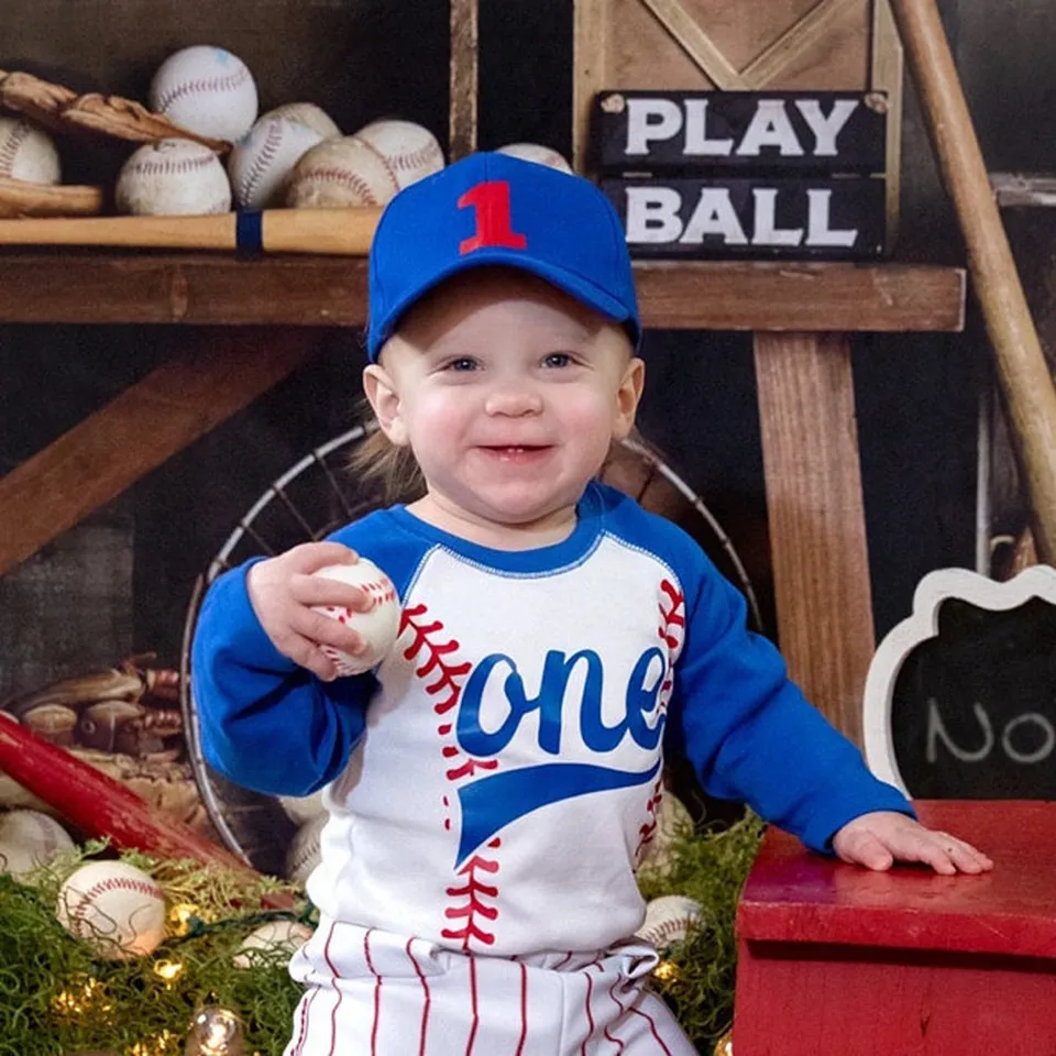 baby boy first birthday baseball outfit