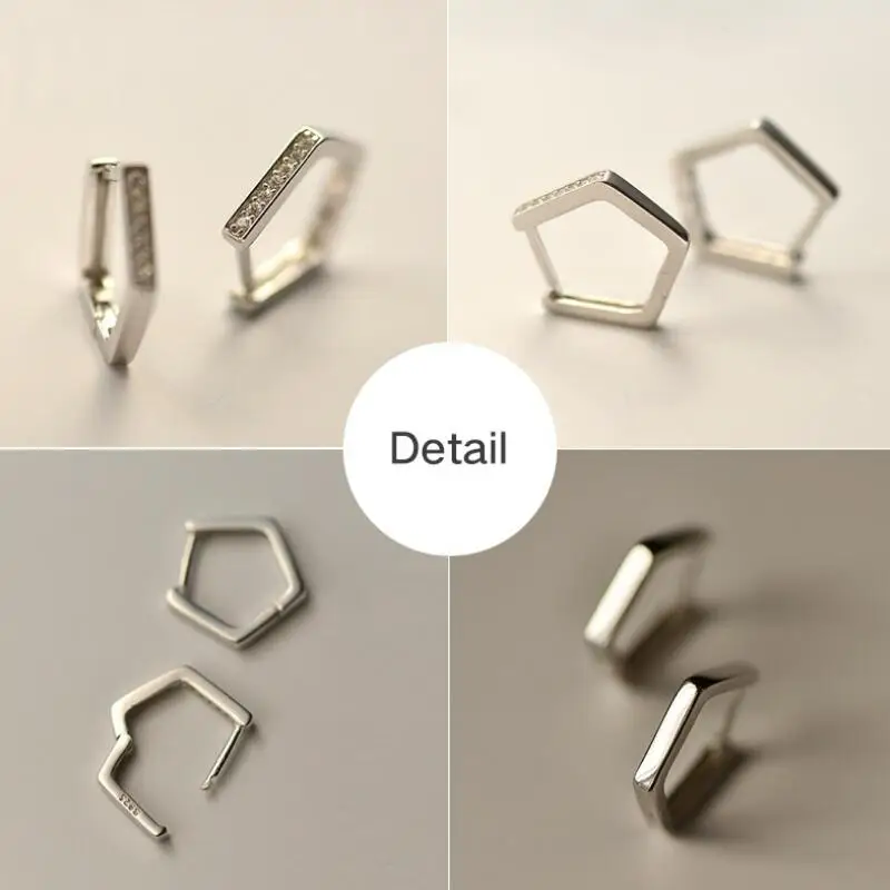 Корейская версия, изысканные геометрические 925 пробы серебряные серьги с крючками для женщин, вечерние модные серьги на каждый день, ювелирные изделия
