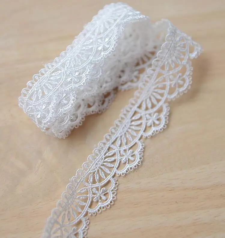 Lace Fabric 2 Yard/4 Yards Embroidered Net Lace Fabric Black White Lace Trim Ribbons DIY Sewing Handmade Craft Materials lace ribbon lace sewing supplies lace sewing accessories