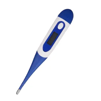 

Digital Lcd Large Screen Display Thermometer Flexible Tip Oral Mouth Underarm For Kids Adult Portable