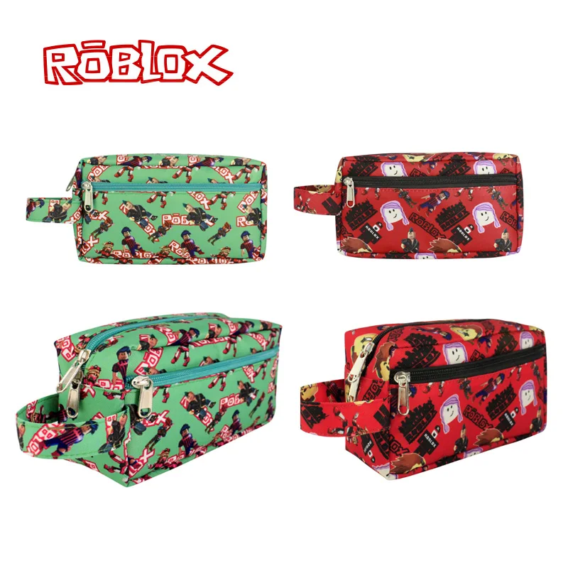 Hot Roblox game surrounding double zipper pencil case girl study stationery box lady large capacity cosmetic bag birthday gift | Игрушки и