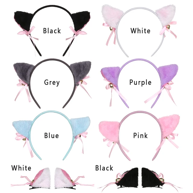 Barrette A Oreilles De Chat Pour Cosplay Accessoires Pour Cheveux Fete Halloween Club Bar Anime Dessin Anime Petite Cloche Aliexpress
