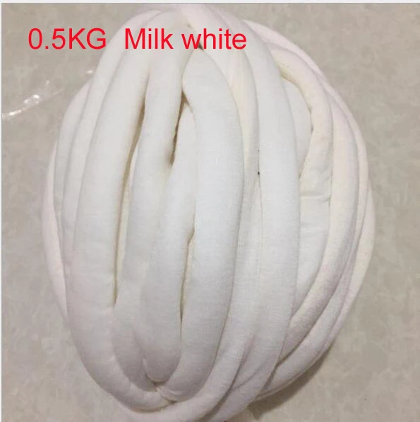 0.5kg milk white 500 г 250 г толстая супер громоздкая пряжа для ручная вязка крючком, мягкое большое Хлопковое одеяло для ручного вязания - Цвет: 0.5kg milk white