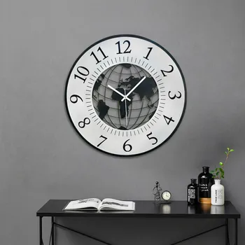 

Big Metal Wall Clock World Map Living Room Creative Iron Clock Wall Home Decoration Gift Ideas Wall Clocks Home Decor DD5WC