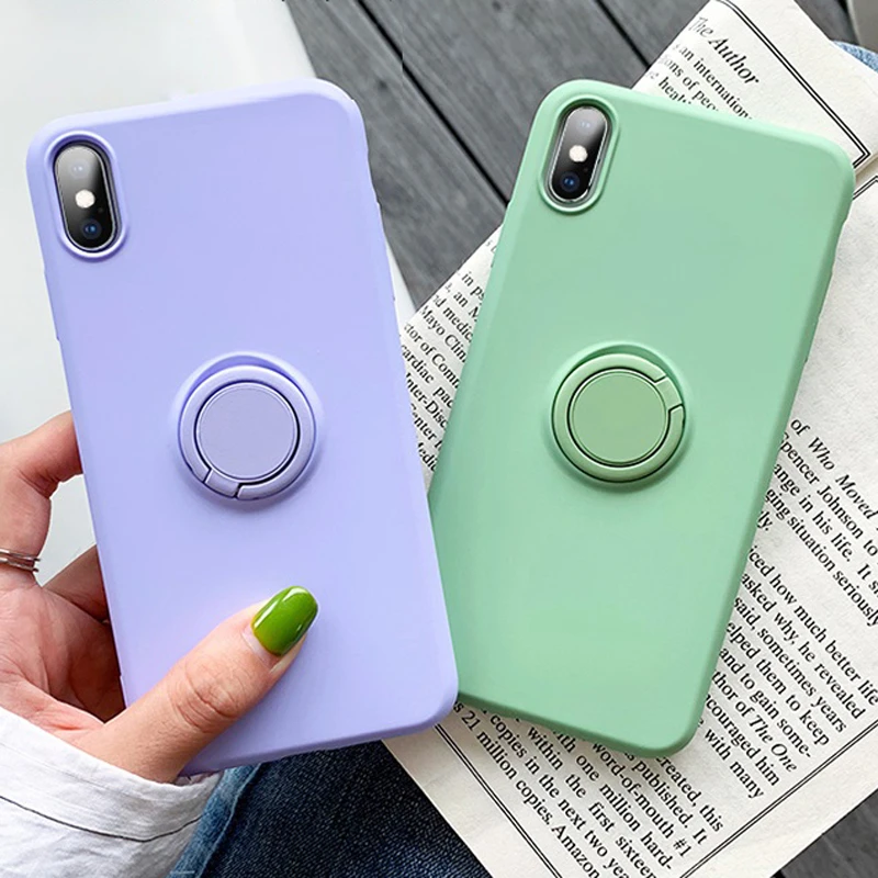 Роскошный мягкий жидкий силиконовый чехол для iPhone 11 Pro Max XS X 7 8 6 S XR подставка