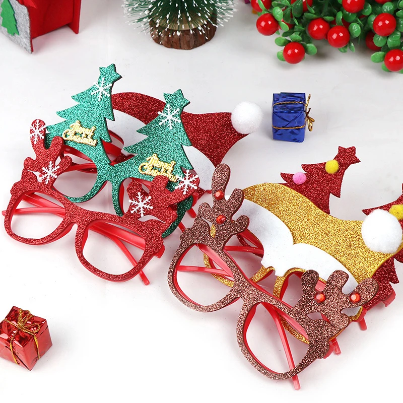 Счастливого Рождества Санта очки вечерние события смешной реквизит для фотографий год Дети подарки, произвольный цвет - Цвет: Random