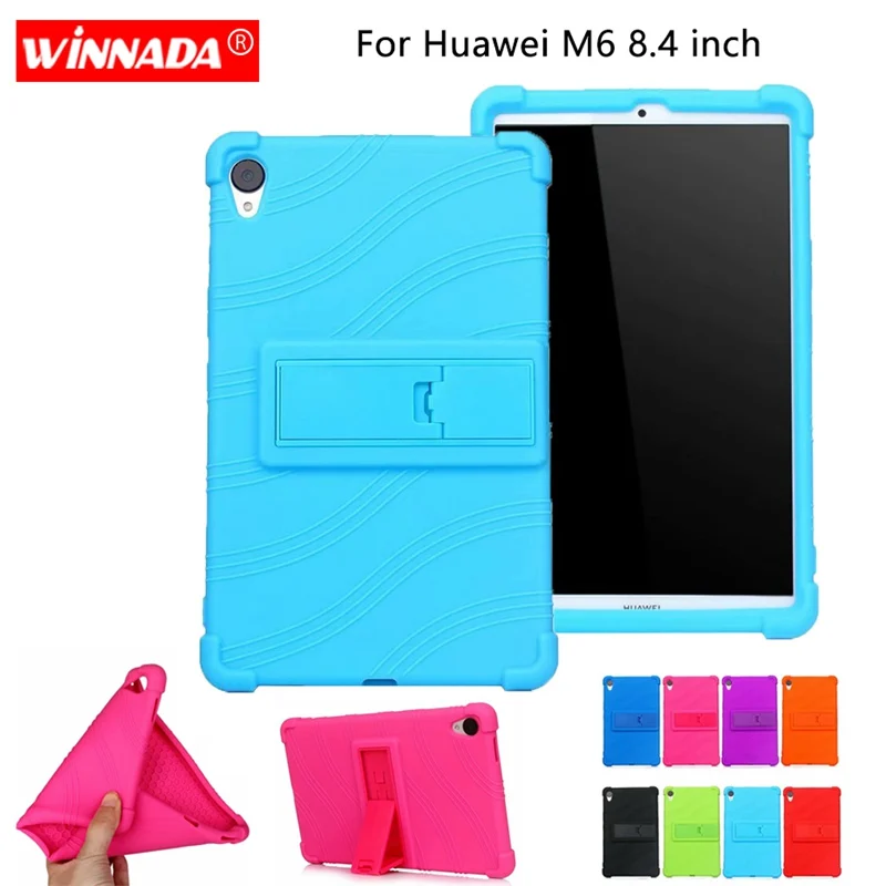 

Silicone case for Huawei M6 8.4 cover protective soft ripple rubber tablet stand case coque para for Huawei MediaPad M6 8.4 inch