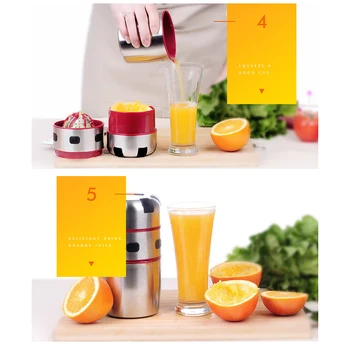 

Manual Hand Mini Juicer Manual Lid Rotation Citrus Juicer Stainless Steel