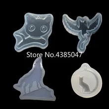 1 шт. кошка сова волк лиса кулон DIY силиконовая высушенная форма цветок ювелирные изделия аксессуары инструменты оборудование смолы формы