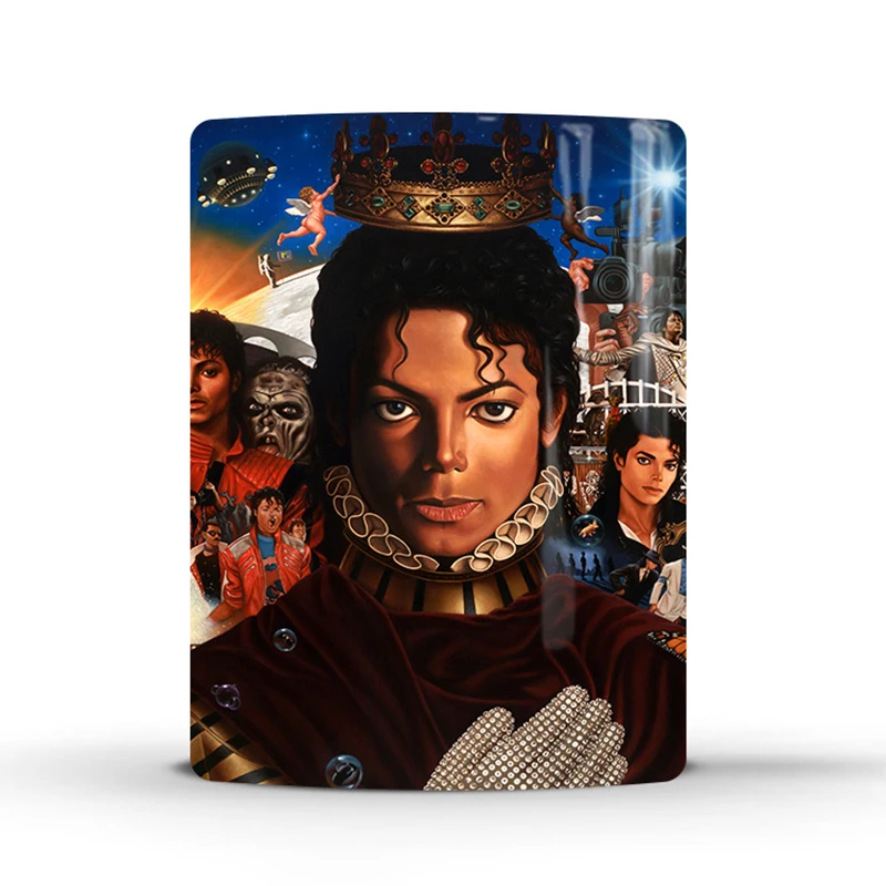 1Pcs New 350ml Creative Michael Jackson Color Changing Mug Ceramic Coffee Milk Tea Cup Gifts for Children Friends and Lovers