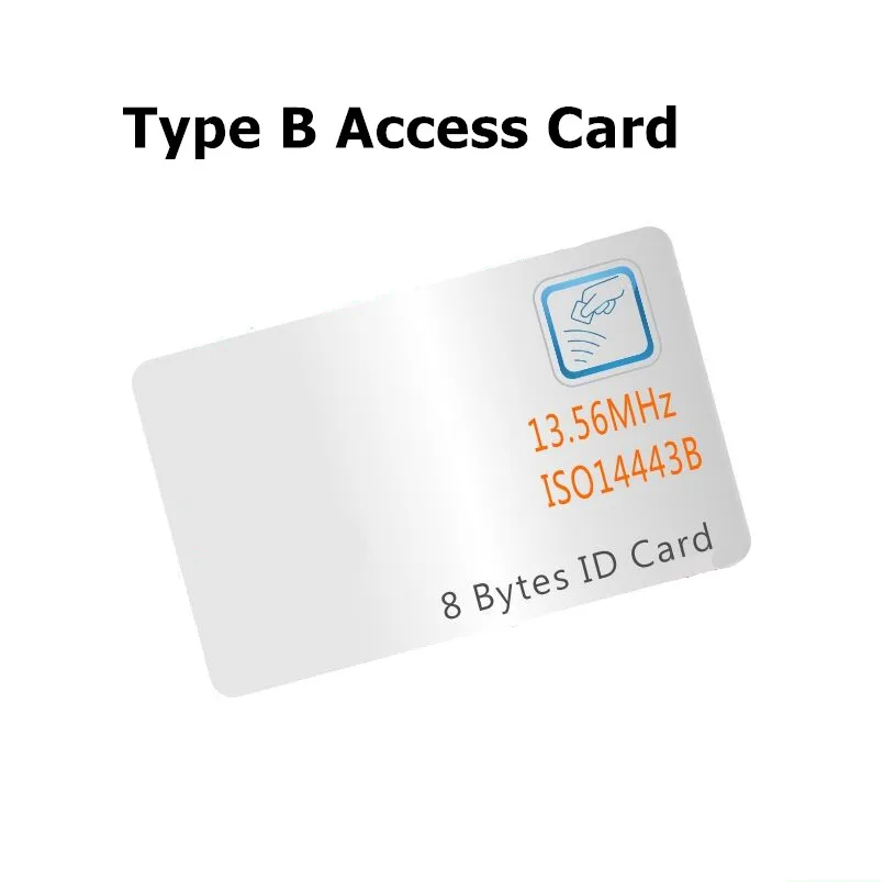 

ISO/IEC 14443 Type B PICC Contactless RFID Card with 8 byte 13.56mhz HF Smart hotel lock card IC Card