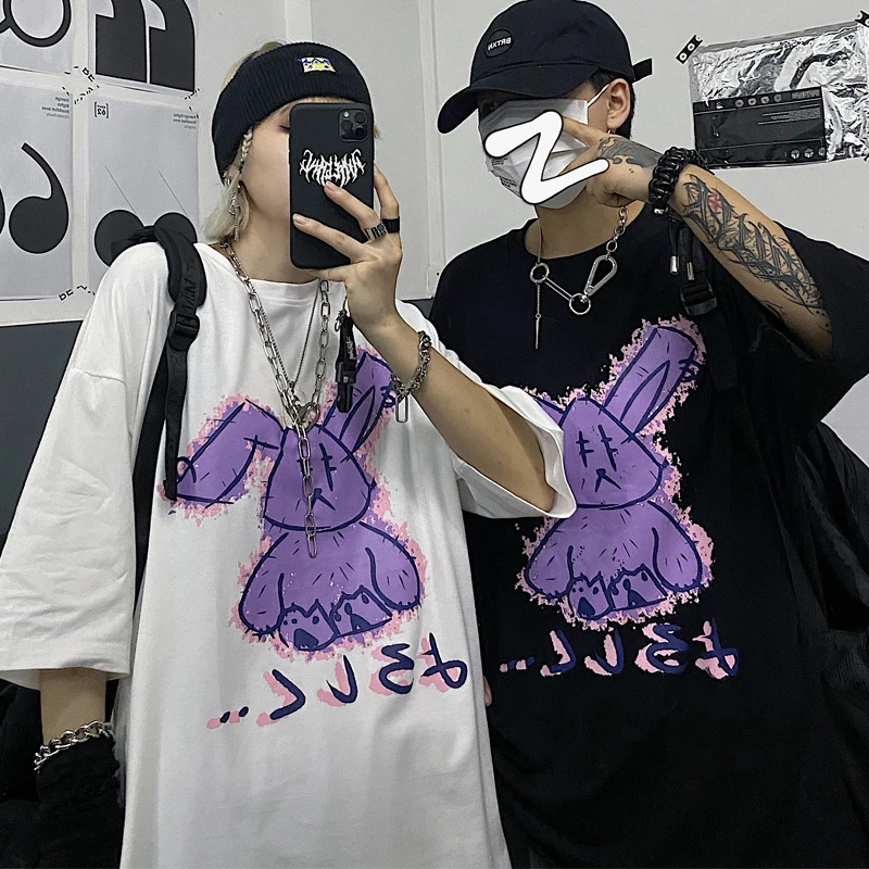 Женская футболка с коротким рукавом свободная Винтажная в готическом стиле