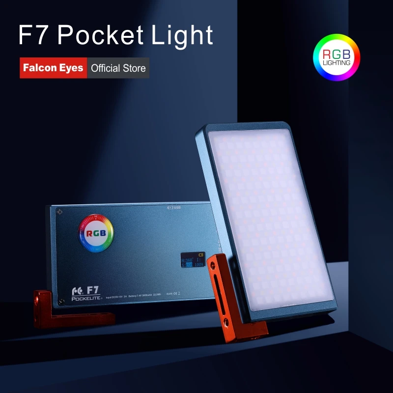 

Falcon Eyes 12W RGB LED Mini Pocket On Camera Light With Special-Effects Mode Portable For Video/Photo/Product Photography F7